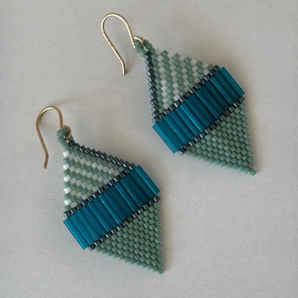 Hand beaded earrings